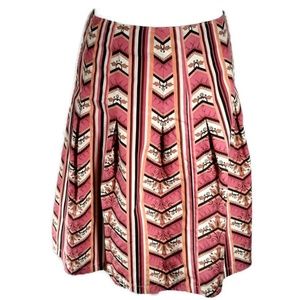 Ann Taylor Loft Skirt Chevron and Stripes Size 4